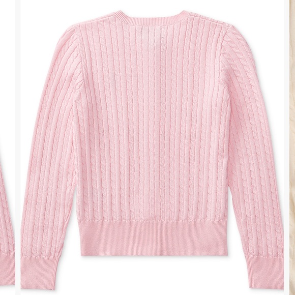 Polo by Ralph Lauren Pink Cable Knit Cardigan - Picture 2 of 5